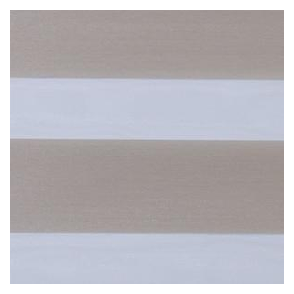 Vanguard Shade Zebra Dual Layer Shade, Cordless, Custom Cut - Chalet Champagne colorway swatch
