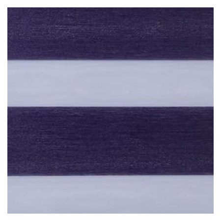 Vanguard Shade Zebra Dual Layer Shade, Cordless, Custom Cut - Chalet Indigo colorway swatch