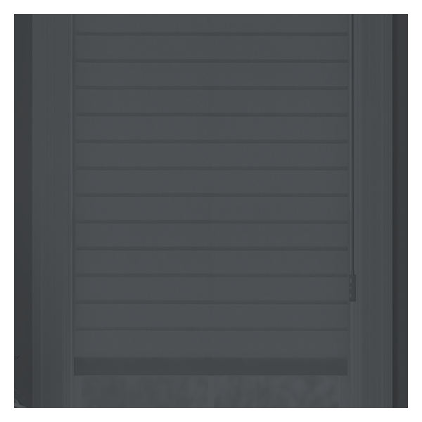Vanguard Shade Horizontal Sheer Shade, Light Filtering, Custom Cut - Charcoal colorway swatch