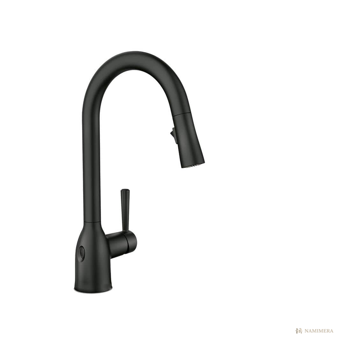 Namimera Touchless Single-Handle Pull-Down Kitchen Faucet, 1.5 GPM, Matte Black - front view
