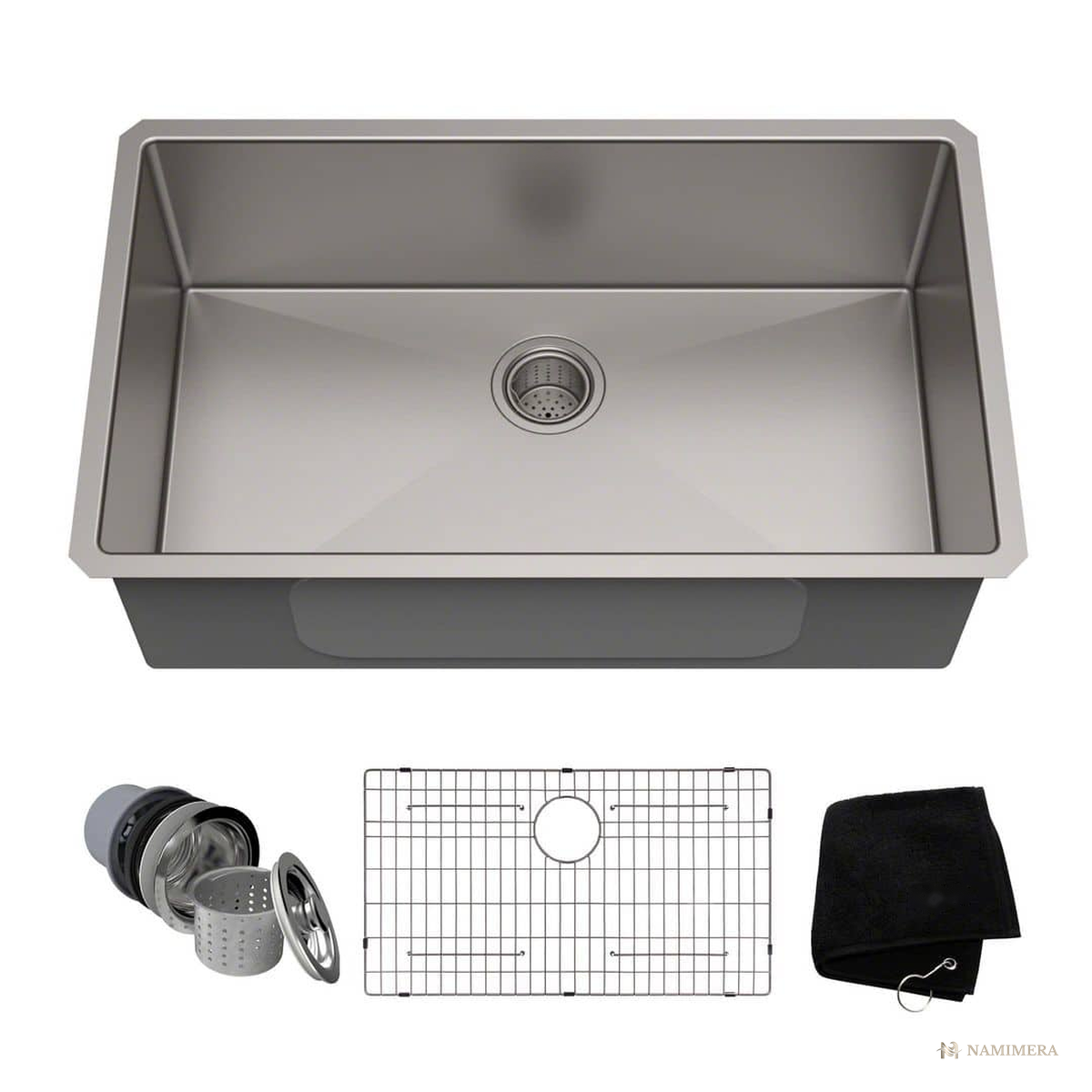 Namimera 30 in. Undermount 16-Gauge Stainless Steel Single Bowl Kitchen Sink - product view