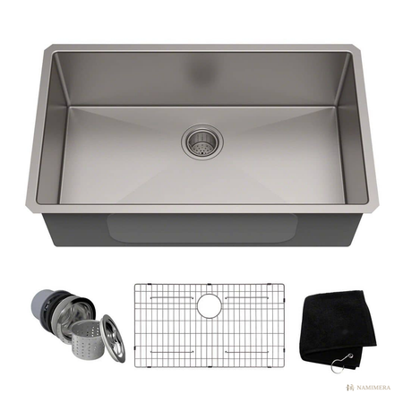 Namimera 30 in. Undermount 16-Gauge Stainless Steel Single Bowl Kitchen Sink - product view