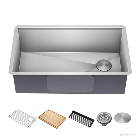 Namimera 30 in. Undermount 16-Gauge Stainless Steel Workstation Kitchen Sink - product view