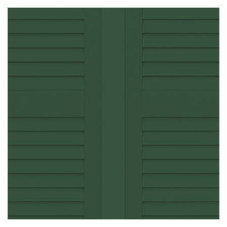 Vanguard Shade Louvered Vinyl Exterior Shutter Pair, Stock Heights - Forest Green colorway swatch