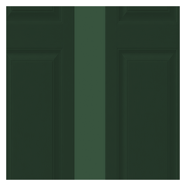 Vanguard Shade Raised Panel Vinyl Exterior Shutter Pair, Stock Heights - Forest Green colorway swatch