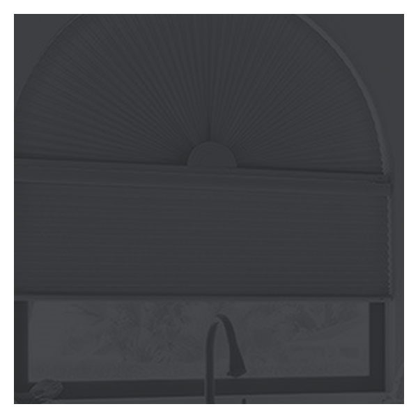 Vanguard Shade Cellular Arch Shade, Fixed, Custom - Graphite colorway swatch