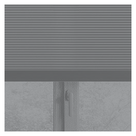Vanguard Shade 1 in. Cordless Room Darkening Vinyl Mini Blind, Stock Sizes - Gray colorway swatch