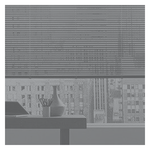 Vanguard Shade 1 in. Cordless Aluminum Mini Blind, Custom Cut Width - Gray colorway swatch