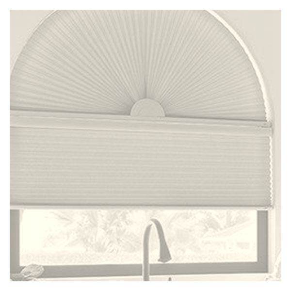 Vanguard Shade Cellular Arch Shade, Fixed, Custom - Ivory colorway swatch