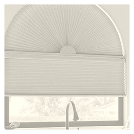 Vanguard Shade Cellular Arch Shade, Fixed, Custom - Ivory colorway swatch