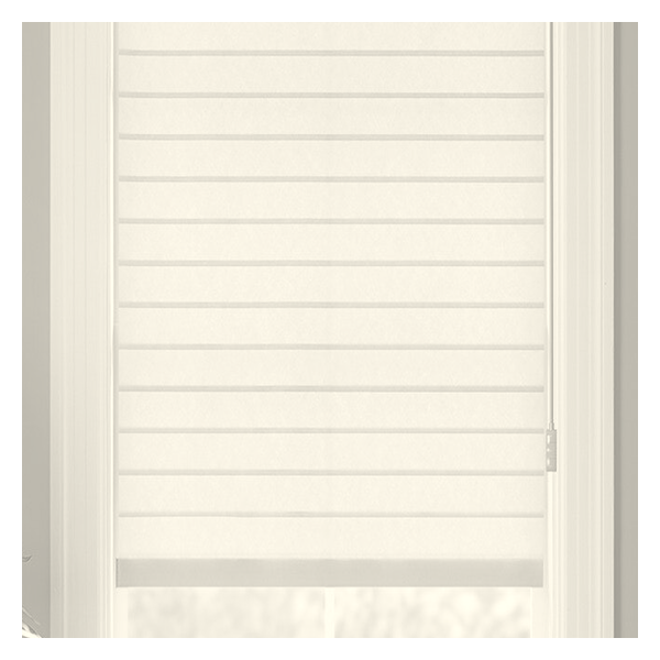 Vanguard Shade Horizontal Sheer Shade, Light Filtering, Custom Cut - Ivory colorway swatch