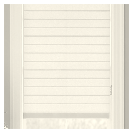 Vanguard Shade Horizontal Sheer Shade, Light Filtering, Custom Cut - Ivory colorway swatch
