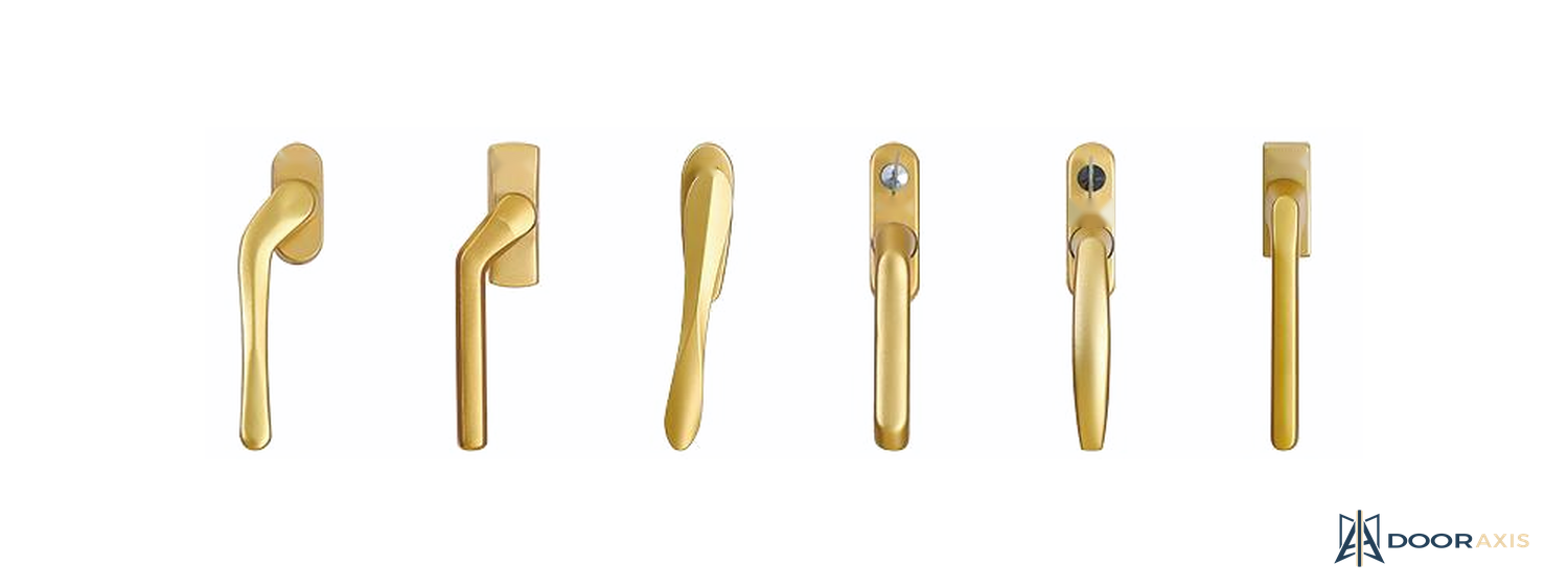 Door Axis Entry Door Hardware Set, Mortise Lock with Handle Options - installed view