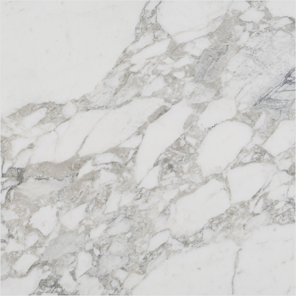 Prezio Stone Arabescato White Marble Slab Program - mat finish swatch