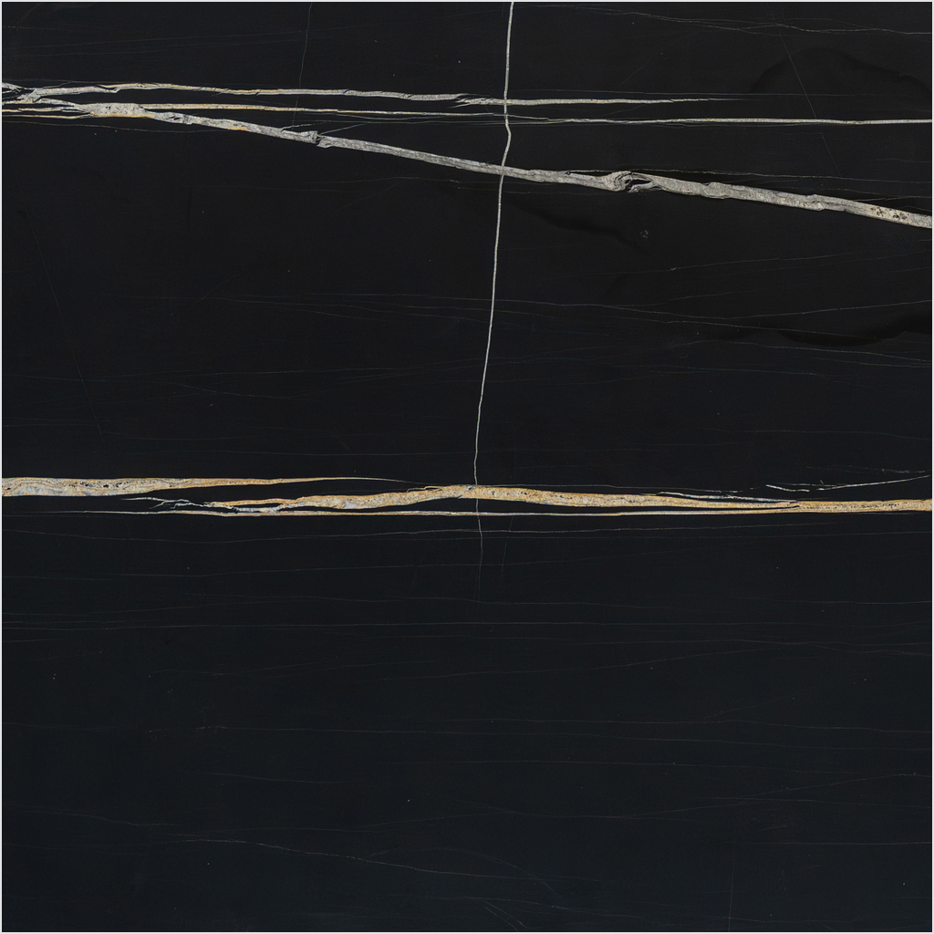 Prezio Stone Black Sahara Marble Slab Program - mat finish swatch