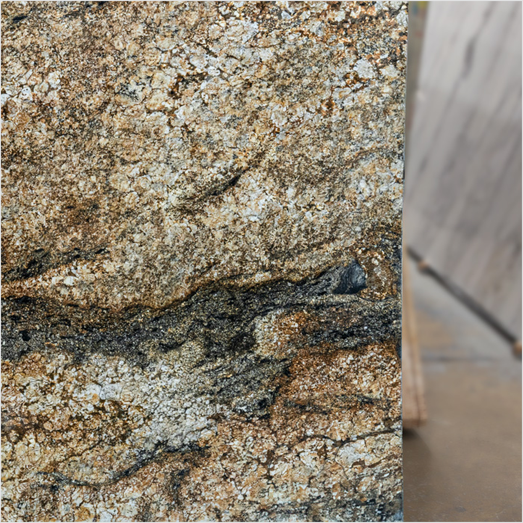 Prezio Stone Magma Gold Granite Slab Program - mat finish swatch