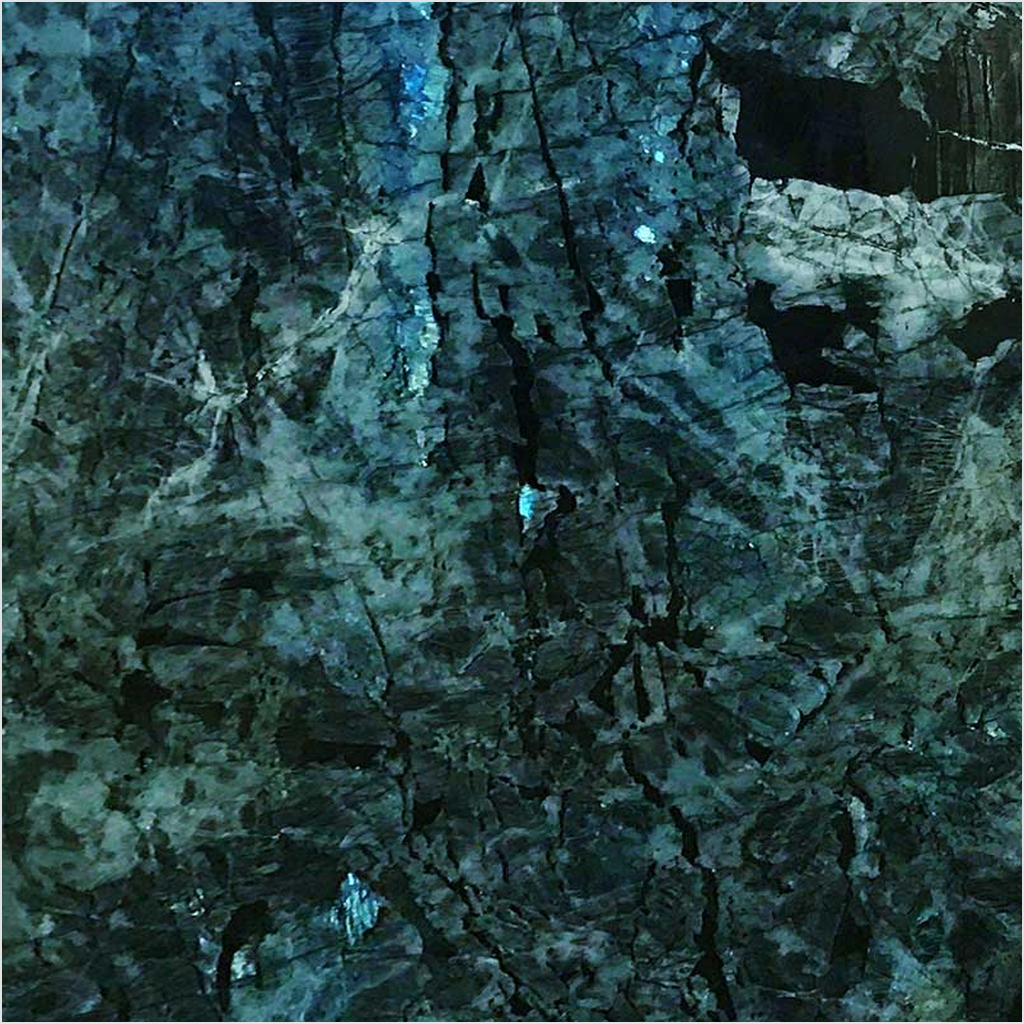 Prezio Stone Lemurian Blue Granite Slab Program - mat finish swatch