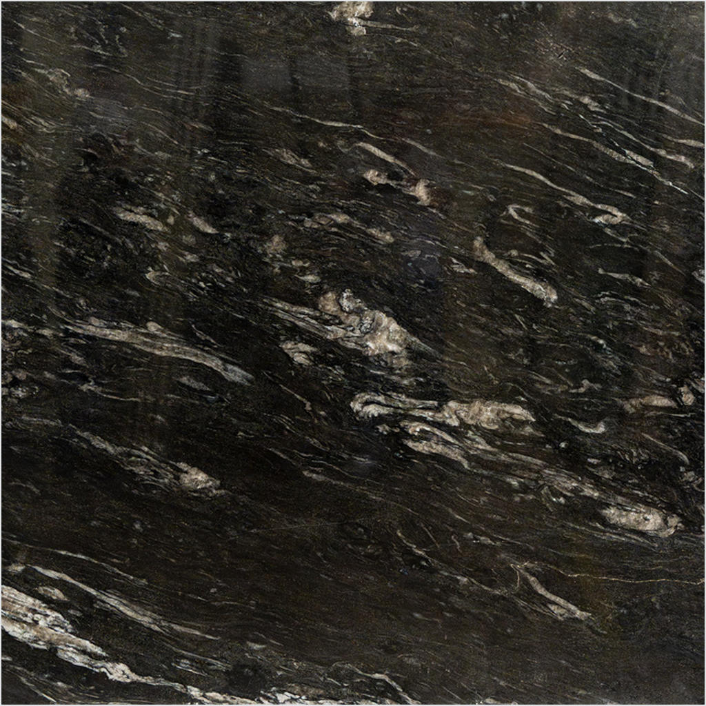 Prezio Stone Black Cosmic Granite Slab Program - mat finish swatch