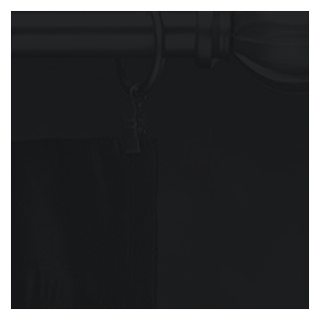 Vanguard Shade 1 in. Adjustable Metal Drapery Rod Set, Stock Lengths - Matte Black colorway swatch