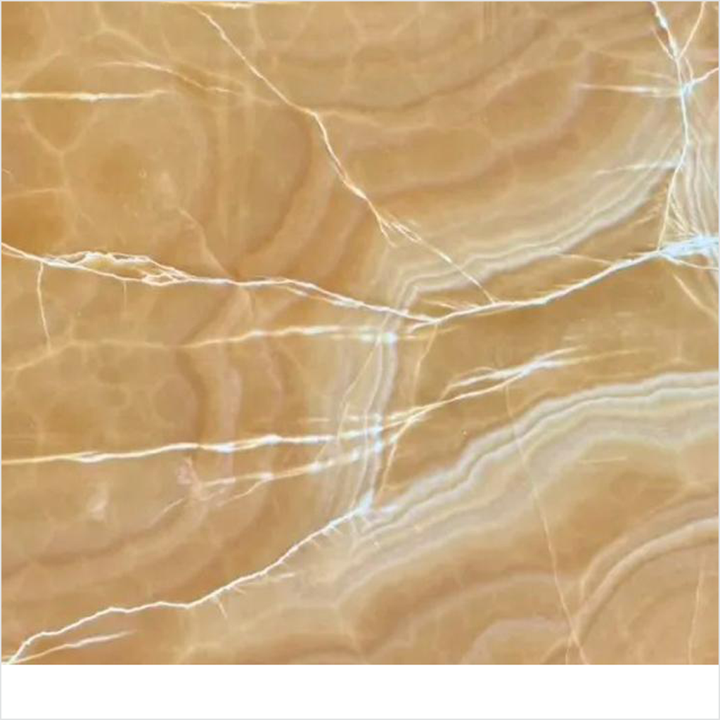 Prezio Stone Translucent Onyx Slab Program - oro finish swatch
