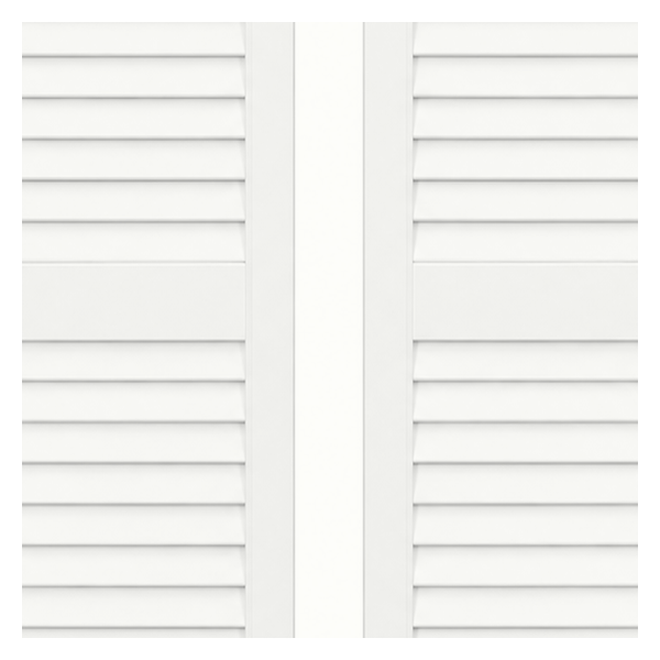 Vanguard Shade Louvered Vinyl Exterior Shutter Pair, Stock Heights - Paintable colorway swatch
