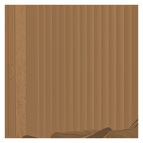 Vanguard Shade Wood Cornice, Custom Width - Pecan colorway swatch