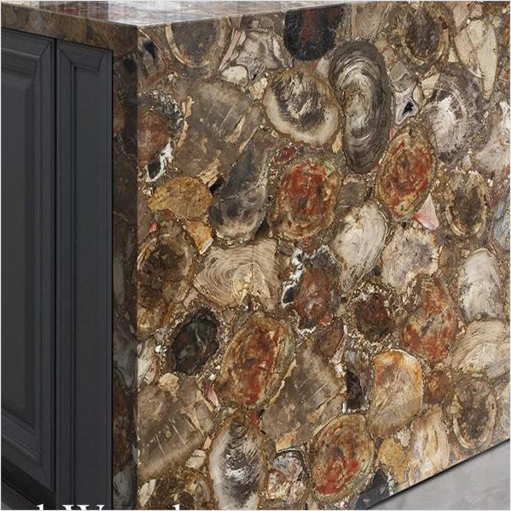 Prezio Stone Petrified Wood Gemstone Surface Program - ptw finish swatch
