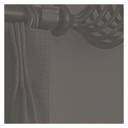 Vanguard Shade 1 in. Wrought Iron Drapery Rod, Custom Length - Rustic Pewter colorway swatch