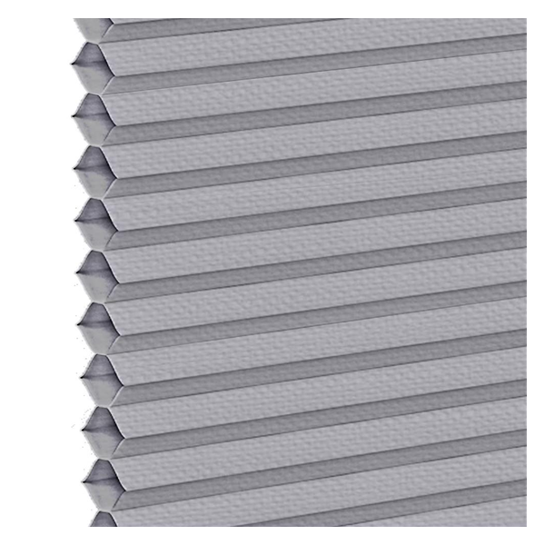 Vanguard Shade Motorized Cellular Shade, Rechargeable, Custom Cut - Silver Gray colorway swatch