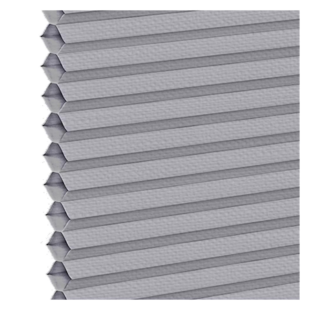 Vanguard Shade Motorized Cellular Shade, Rechargeable, Custom Cut - Silver Gray colorway swatch