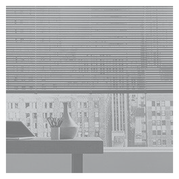 Vanguard Shade 1 in. Cordless Aluminum Mini Blind, Custom Cut Width - Silver colorway swatch