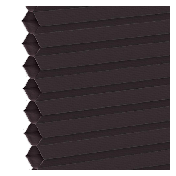 Vanguard Shade Top Down Bottom Up Cordless Cellular Shade, Blackout, Custom Cut - Smoky Black colorway swatch