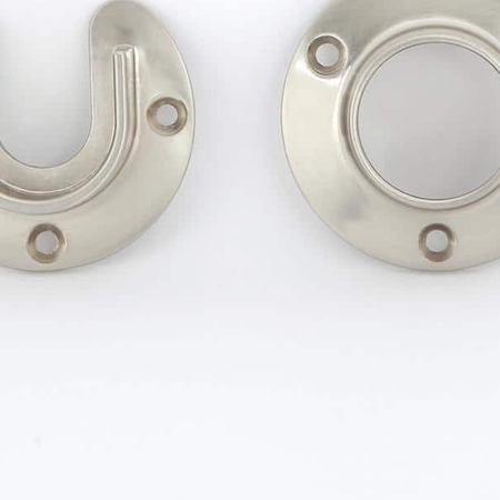 Vista Closet Heavy-Duty Closet Rod Pole Sockets (2-Pack) - brushed nickel finish swatch