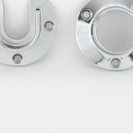 Vista Closet Heavy-Duty Closet Rod Pole Sockets (2-Pack) - chrome finish swatch