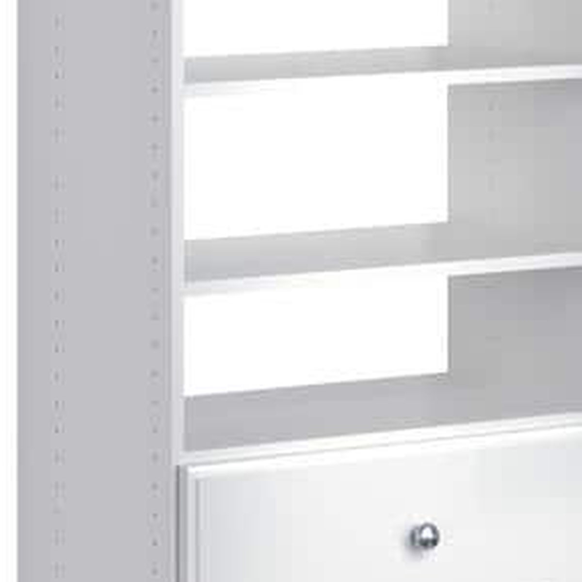 Vista Closet 25 in. W Classic White Wood Closet Tower with 3 Drawers - classic white finish swatch