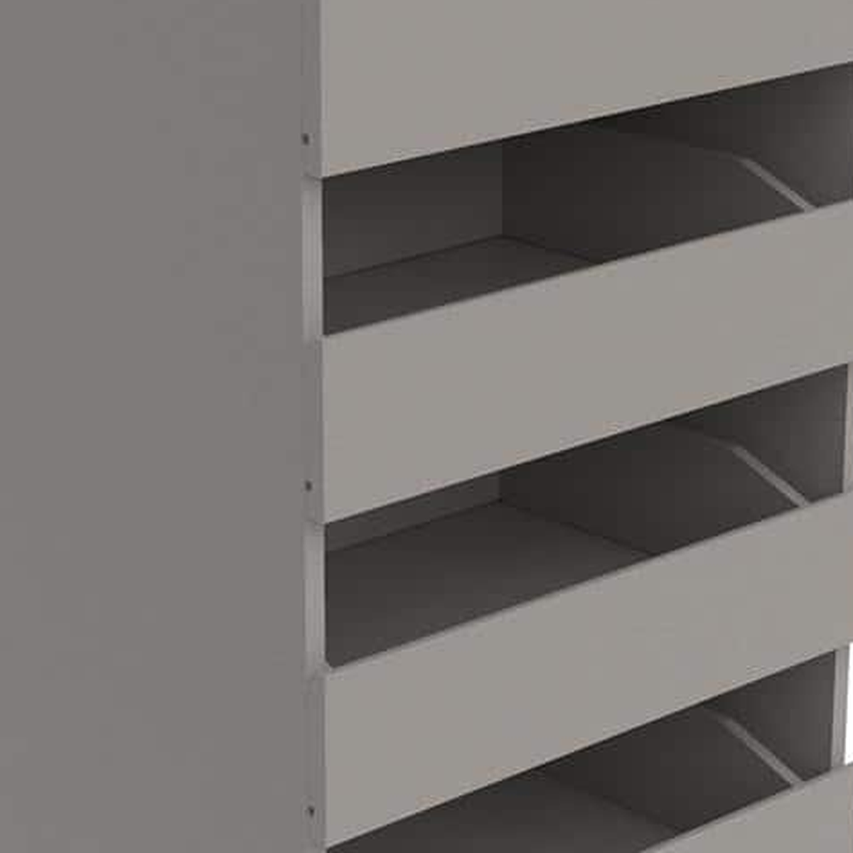Vista Closet 21.4 in. W White Stackable Modular Closet Unit with 4 Drawers - smoky taupe finish swatch