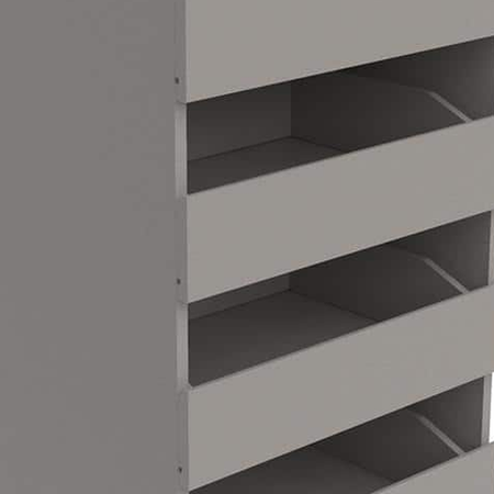 Vista Closet 21.4 in. W White Stackable Modular Closet Unit with 4 Drawers - smoky taupe finish swatch