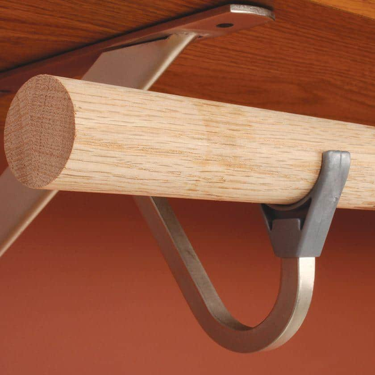 Vista Closet 96 in. Heavy-Duty Wood Closet Rod - unfinished hardwood finish swatch