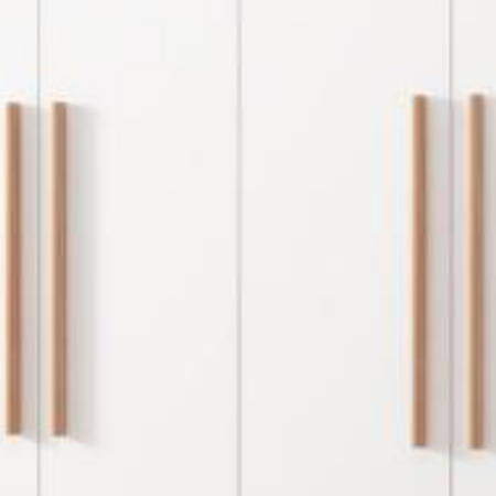 Vista Closet White and Oak Hinged Wardrobe - white oak two tone finish swatch