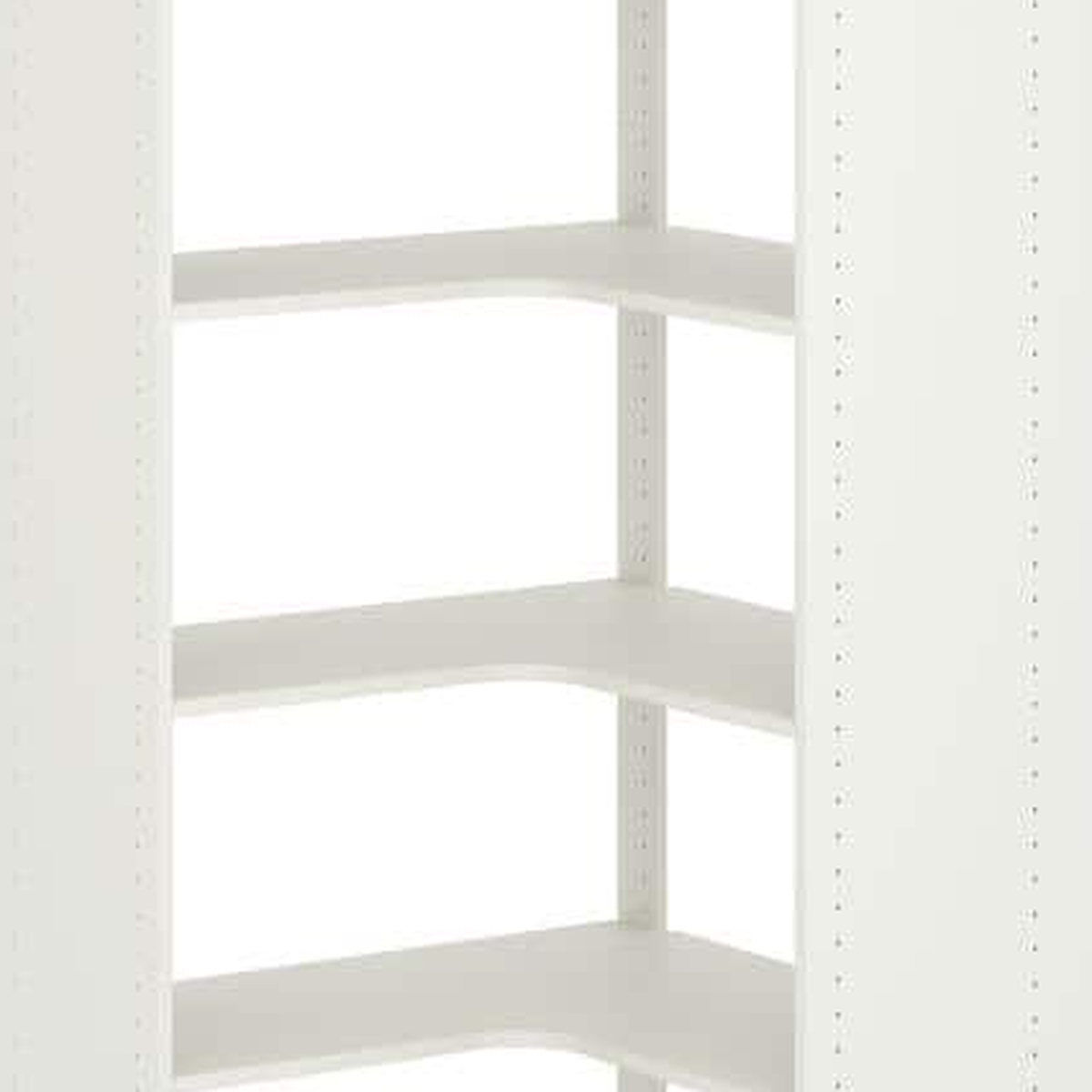 Vista Closet 30.5 in. White Corner Wall-Hung Wood Closet Unit - white finish swatch