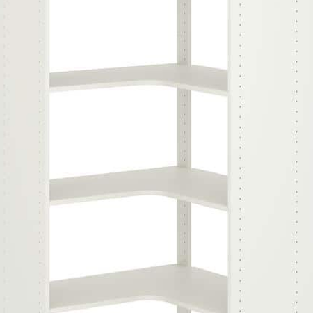 Vista Closet 30.5 in. White Corner Wall-Hung Wood Closet Unit - white finish swatch