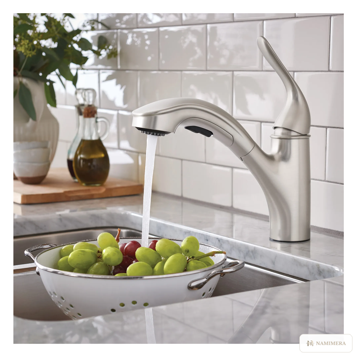 Namimera Single-Handle Pull-Out Kitchen Faucet with Two-Function Sprayer, 1.5 GPM, Stainless - alternate view