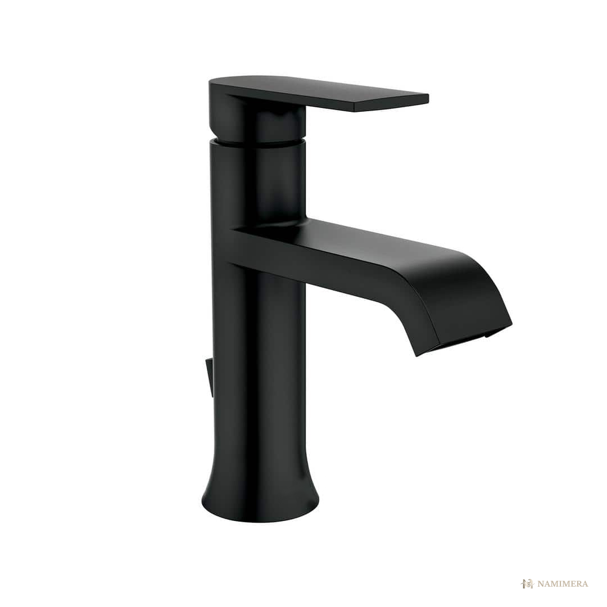 Namimera Single-Hole Single-Handle High-Arc Bathroom Faucet, 1.2 GPM, Matte Black - front view