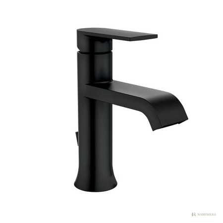Namimera Single-Hole Single-Handle High-Arc Bathroom Faucet, 1.2 GPM, Matte Black - front view