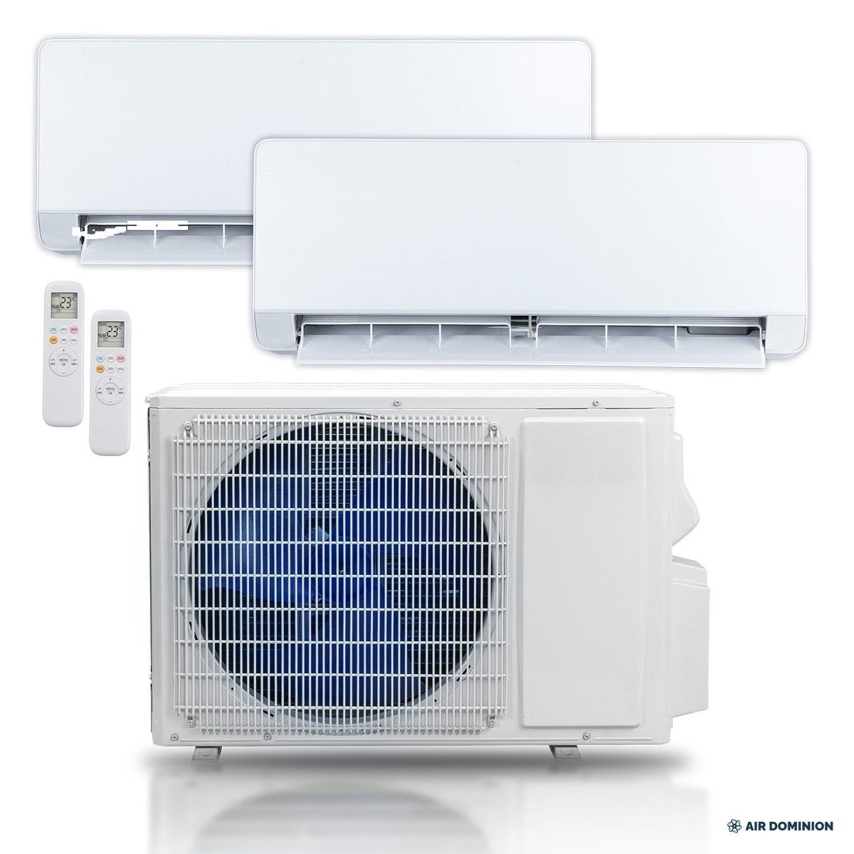 Air Dominion 27,000 BTU 2-Zone Mini Split Heat Pump System - system components