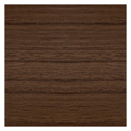 Vanguard Shade 2 in. Designer Routeless Faux Wood Blind, Custom Cut Width - Ultra Aged Teak colorway swatch