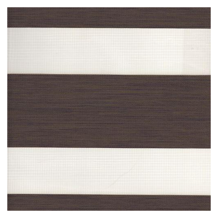 Vanguard Shade Zebra Dual Layer Shade, Cordless, Custom Cut - Valencia Bark colorway swatch