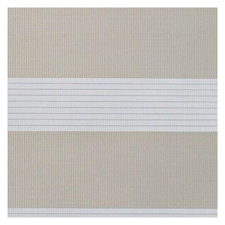 Vanguard Shade Zebra Dual Layer Shade, Cordless, Custom Cut - Veranda Beige colorway swatch