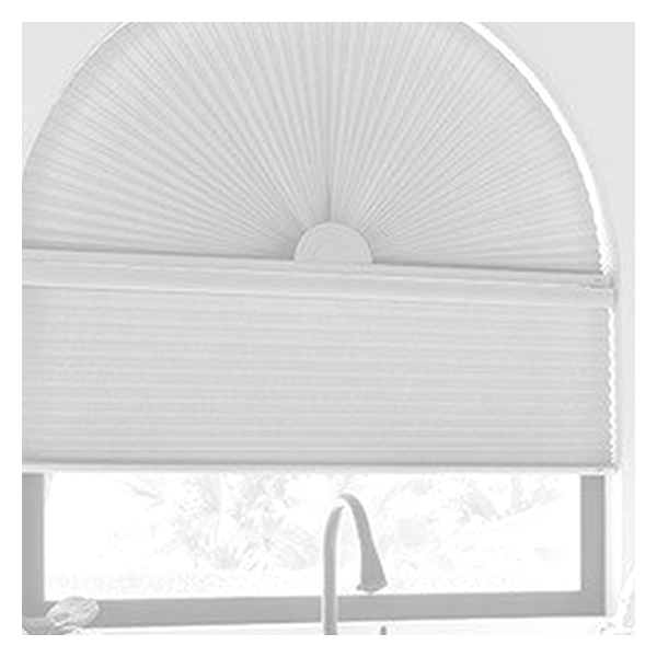 Vanguard Shade Cellular Arch Shade, Fixed, Custom - White colorway swatch