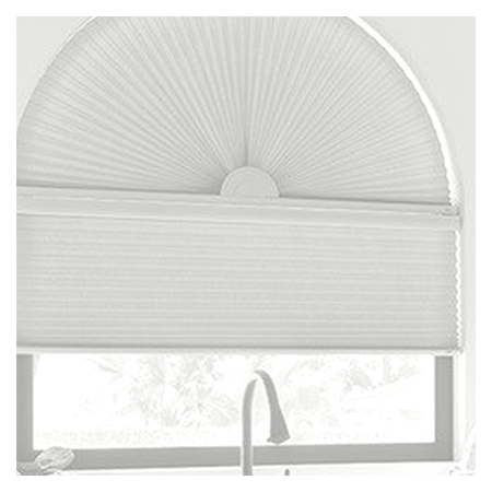 Vanguard Shade Cellular Arch Shade, Fixed, Custom - White colorway swatch